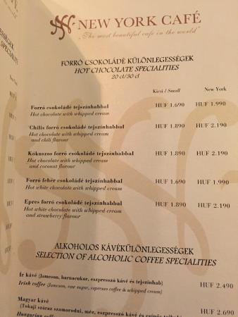 new york cafe budapest menu