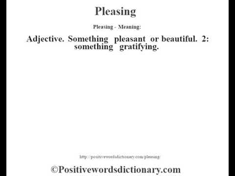 define pleasingly