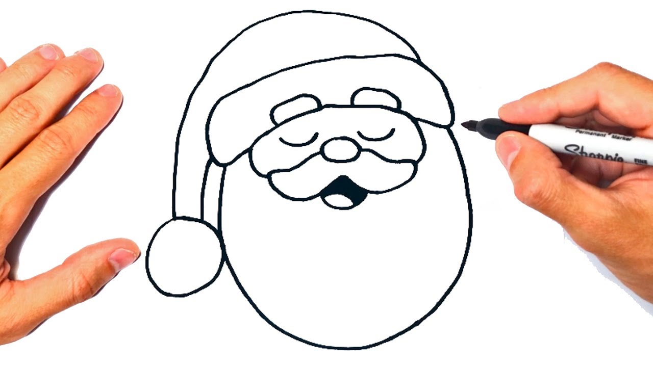 dibujar a santa claus