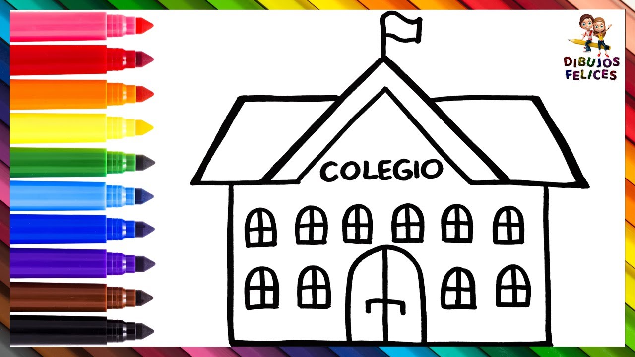 dibujo colegio colorear