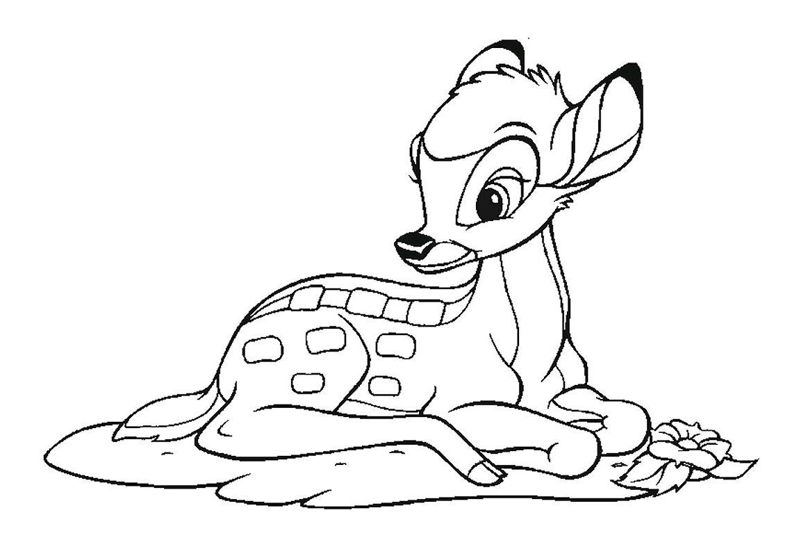 dibujo de bambi para colorear