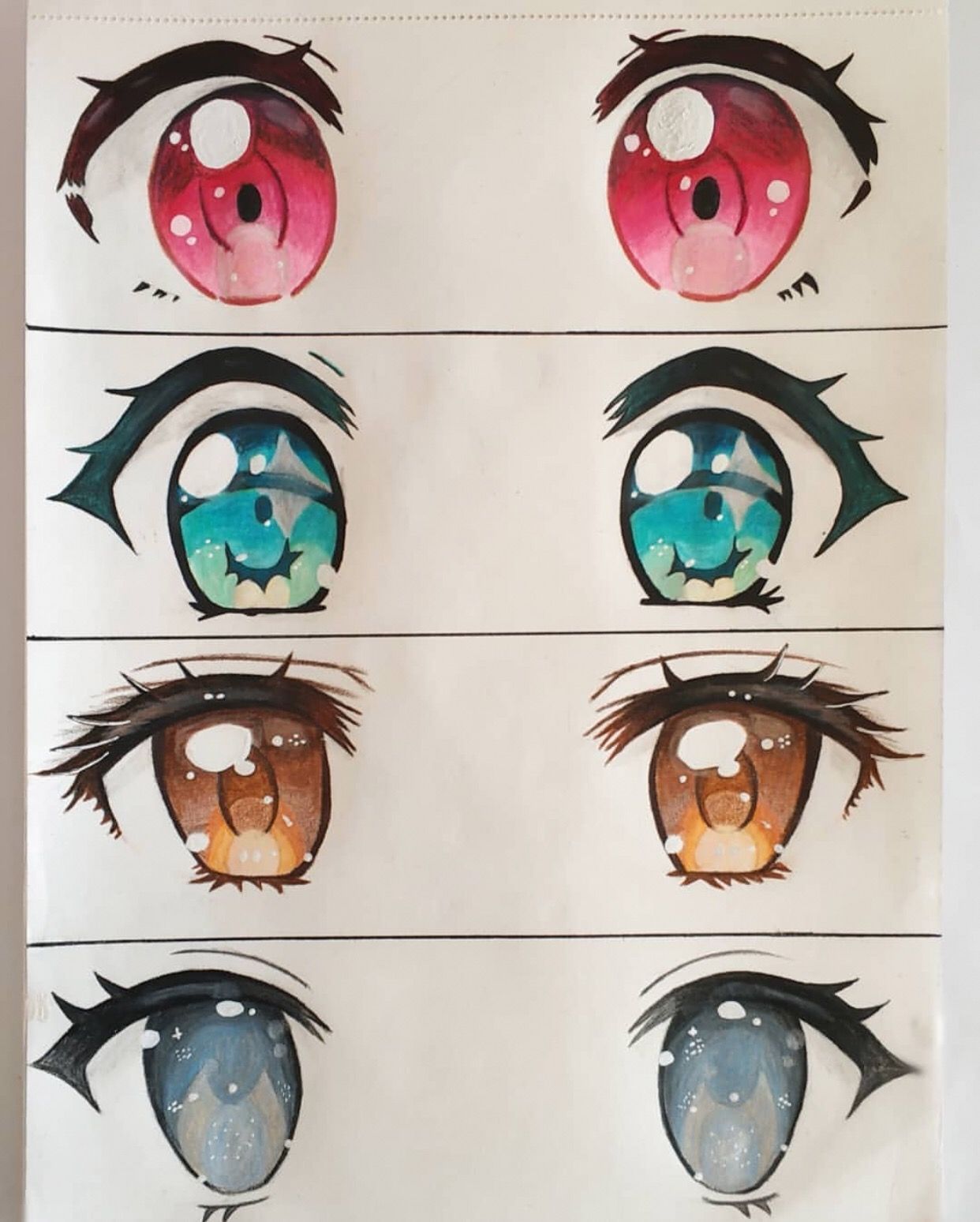 dibujos de anime ojos