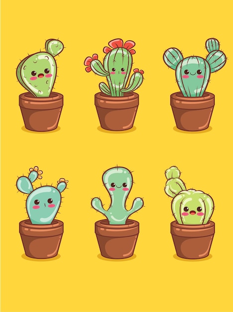 dibujos de cactus bonitos