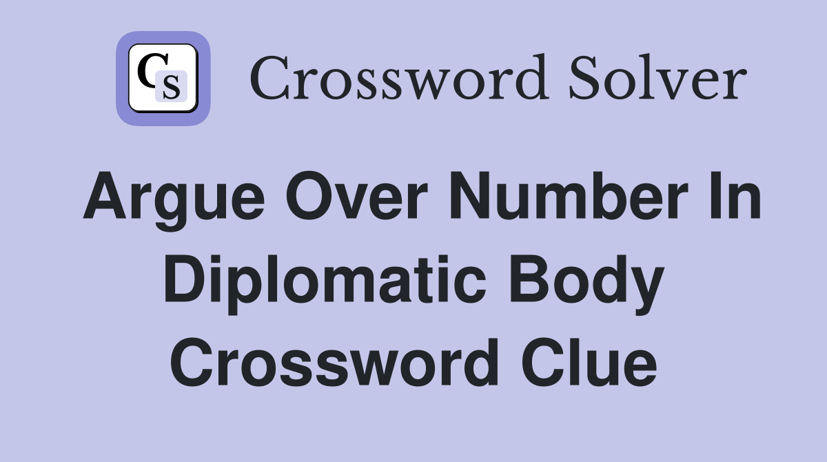 diplomatic residence crossword clue