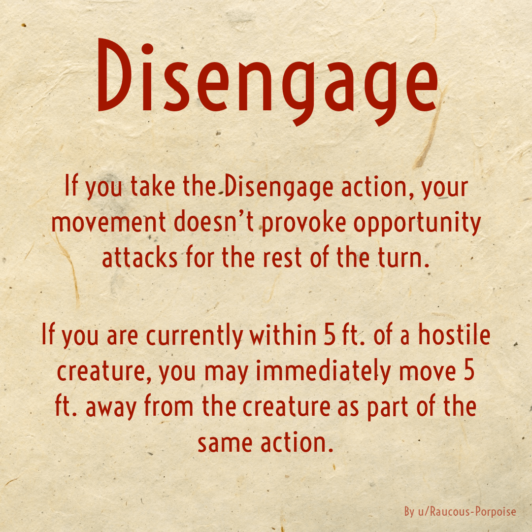 disengage action 5e