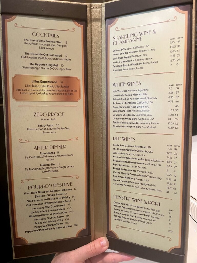 disney wish menus with pictures