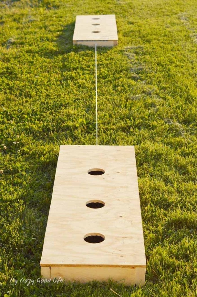 distance between washer toss boxes