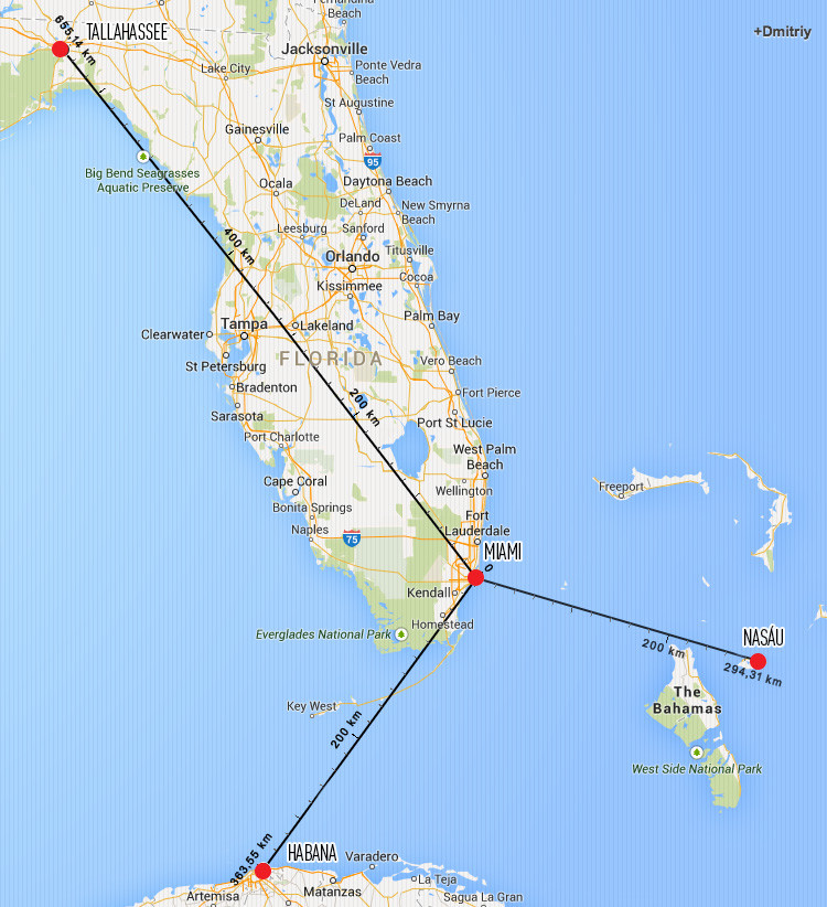 distancia de hawai a miami