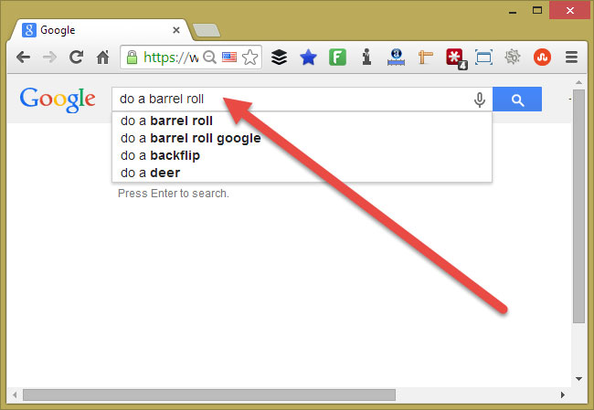 doabarrelroll google