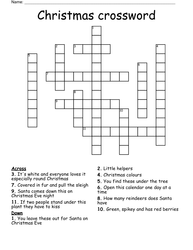 down under holiday crossword clue