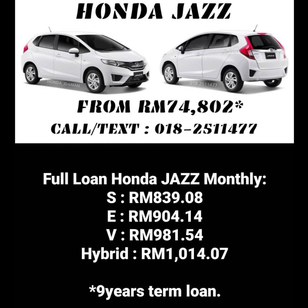 downpayment honda jazz