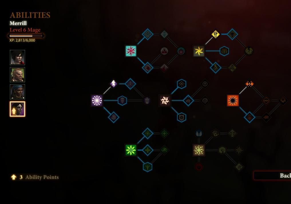 dragon age skill tree