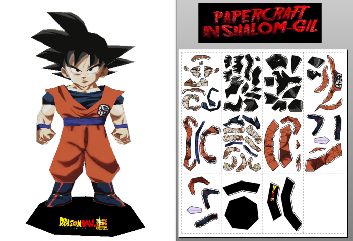 dragon ball chibi papercraft