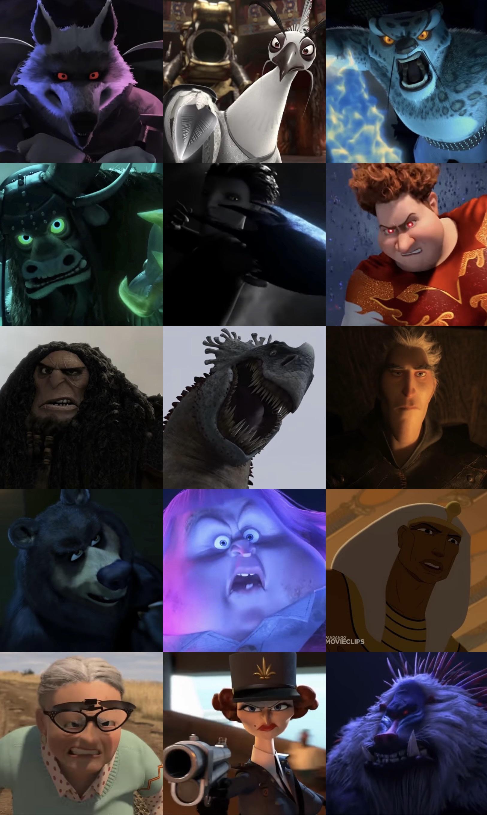 dreamworks villians