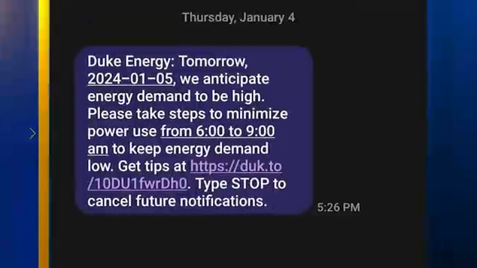 duke energy outage alerts