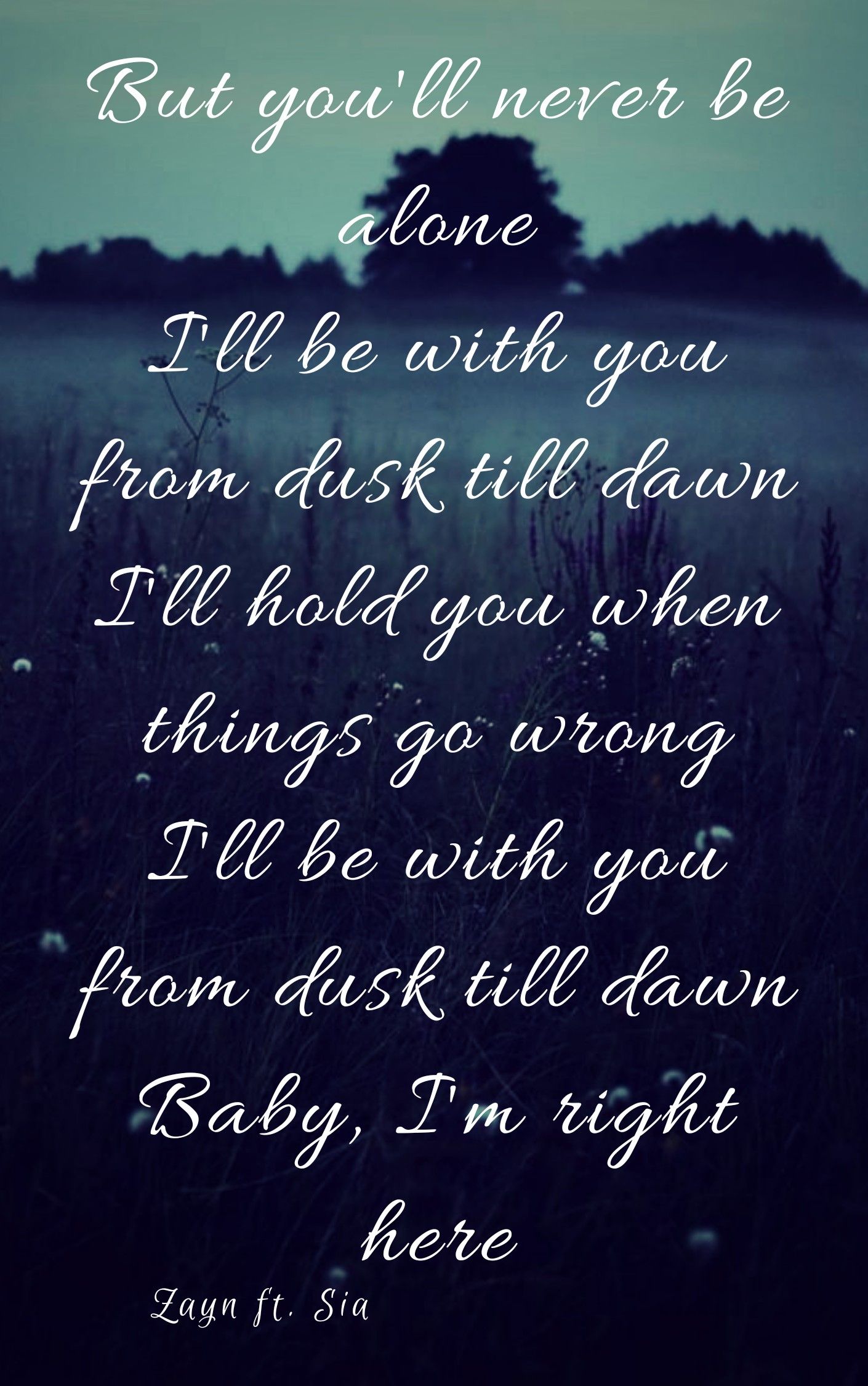 dusk till dawn lyric