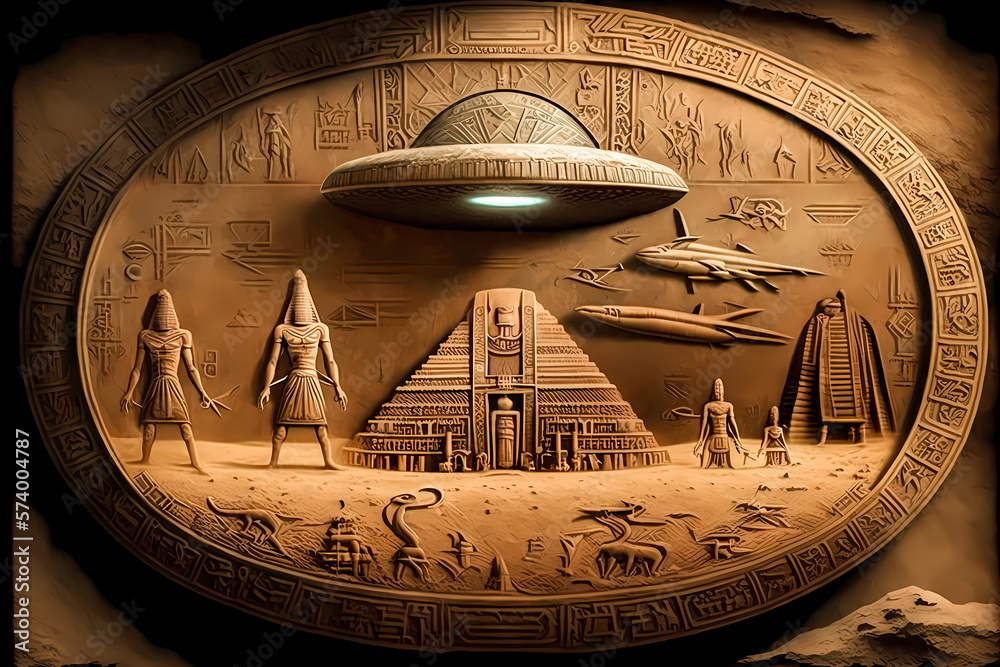 egyptian hieroglyphics spaceship