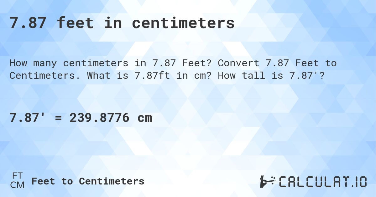 7.87 inches to cm