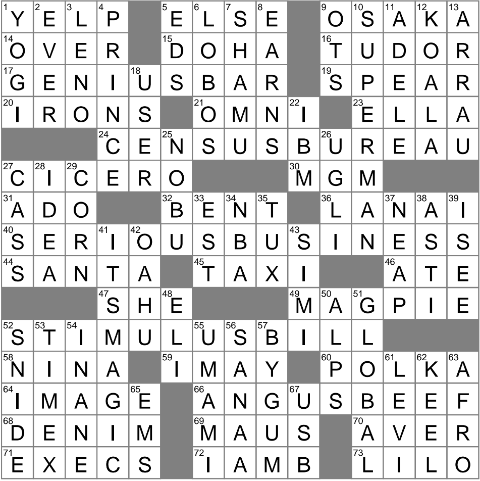 headliner crossword clue