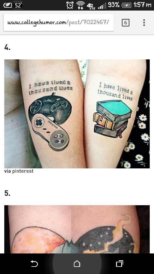 gaming couple tattoos