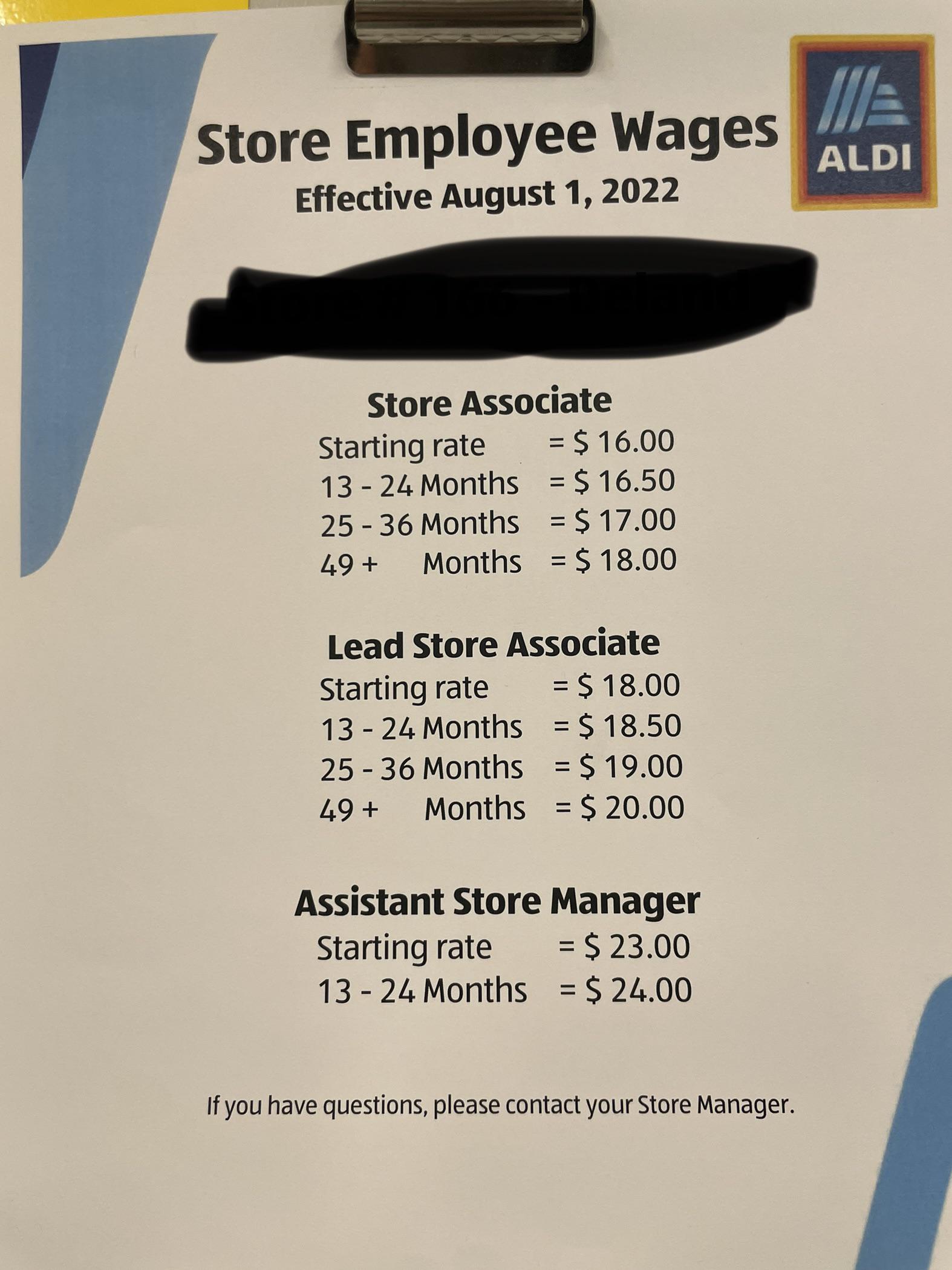 aldi supervisor salary