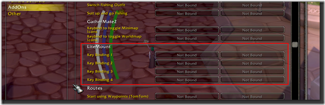 mount keybind wow