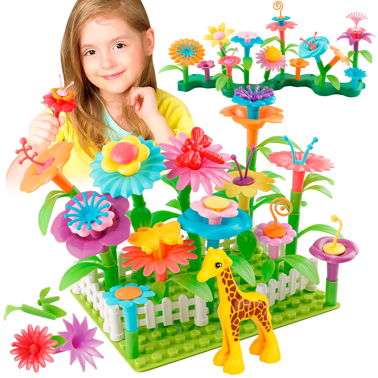 flower garden building toys