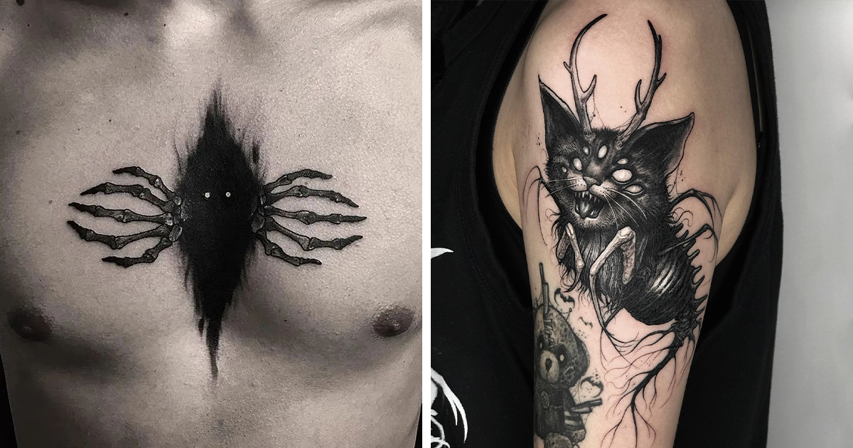 creepy dark tattoos