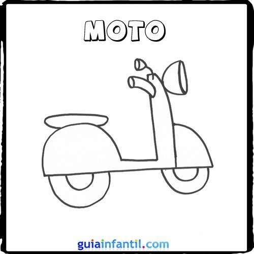 infantiles moto para colorear