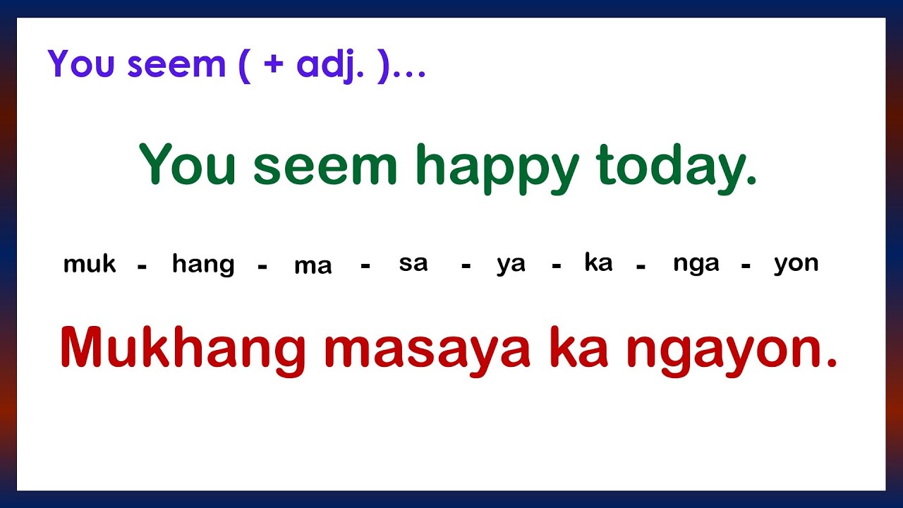 tagalog to english with correct grammar