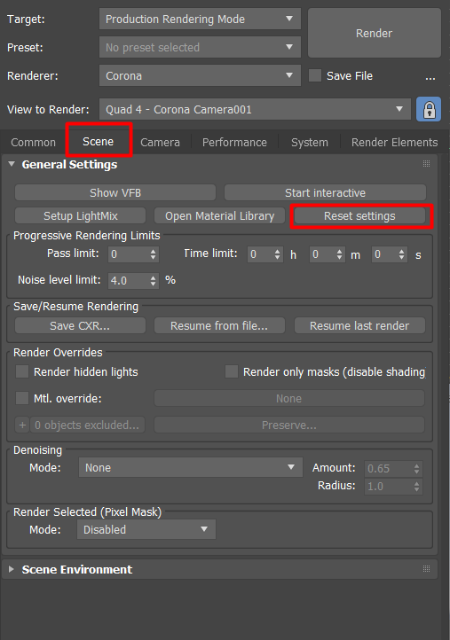 how to reset 3ds max