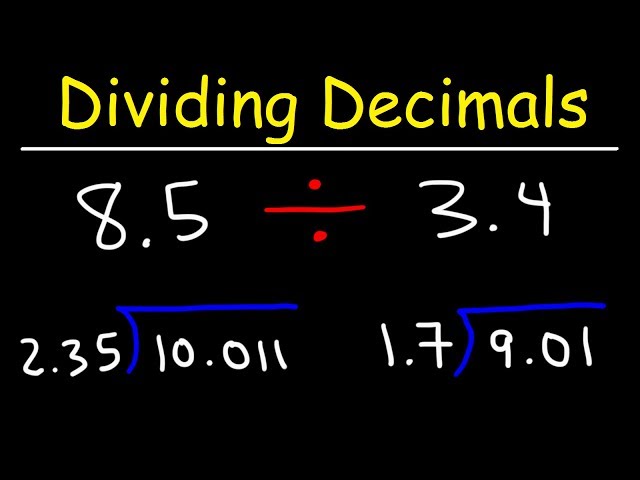 how to divide by decimals without a calculator