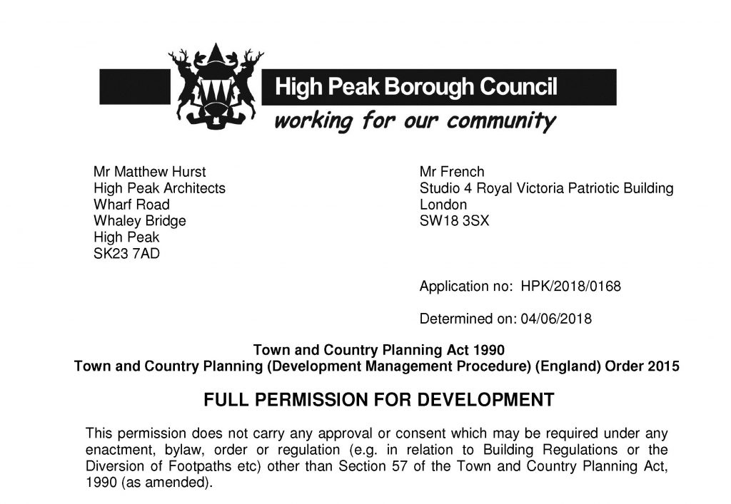 high peak planning permission