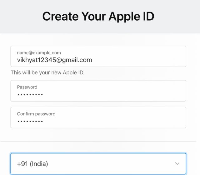 create apple id with gmail