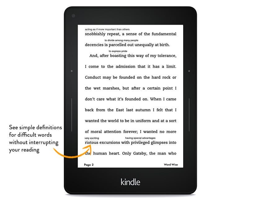 kindle word wise