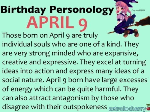 9 april birthday personality