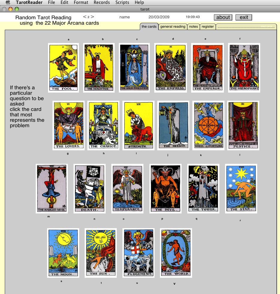 tarot card randomiser