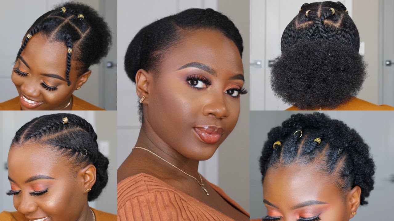 styles for short natural 4c hair