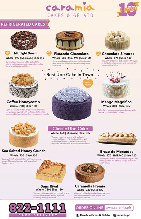 caramia cakes contact number