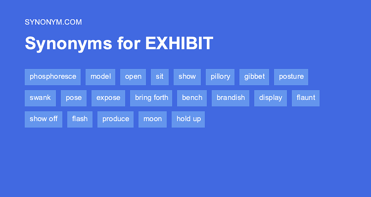 exhibit thesaurus