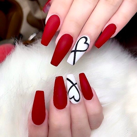 uñas acrilicas san valentin