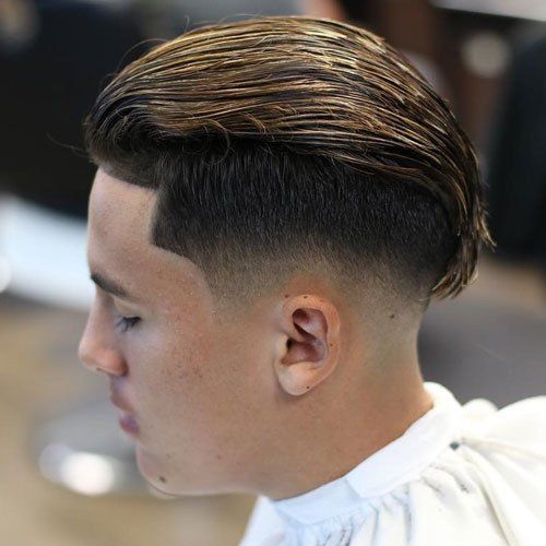 mens hair short back and sides long top