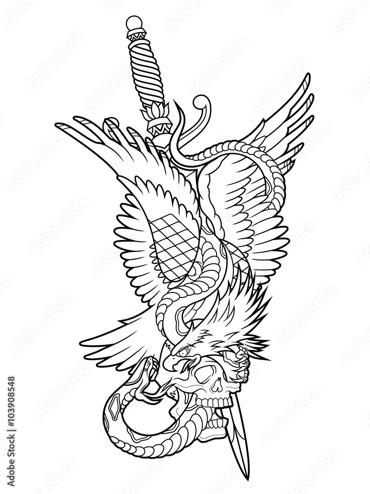 eagle and snake tattoo