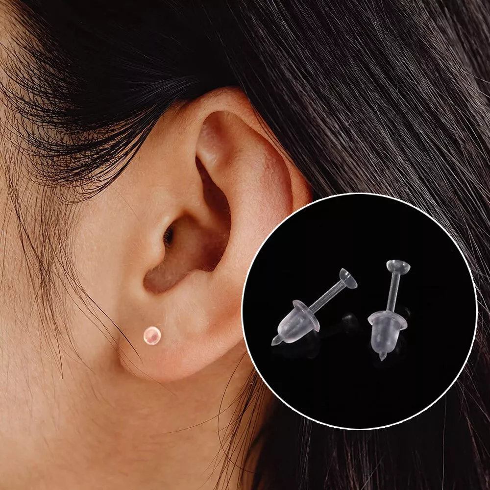 ear piercing clear stud