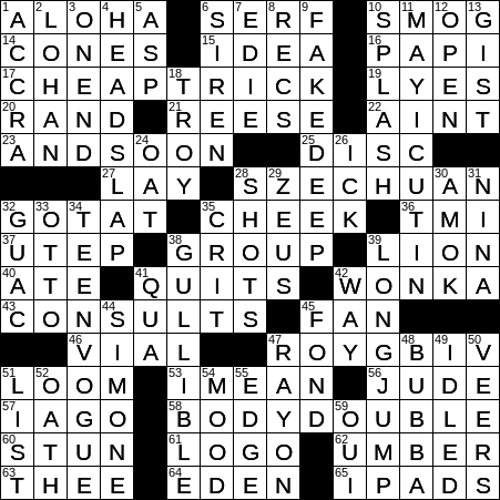 earthy hue crossword clue