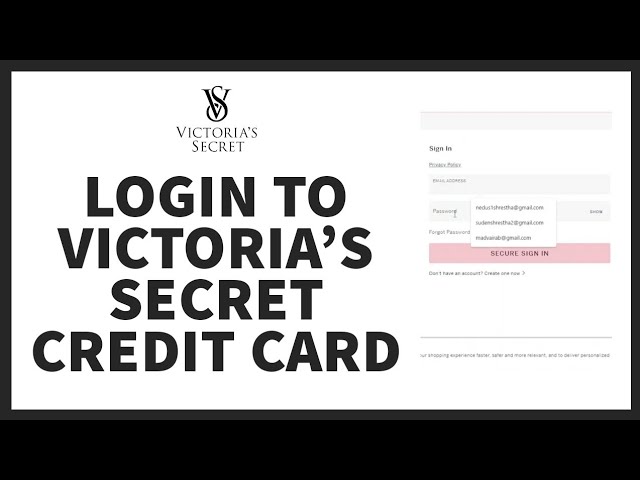 victoria secret credit card login