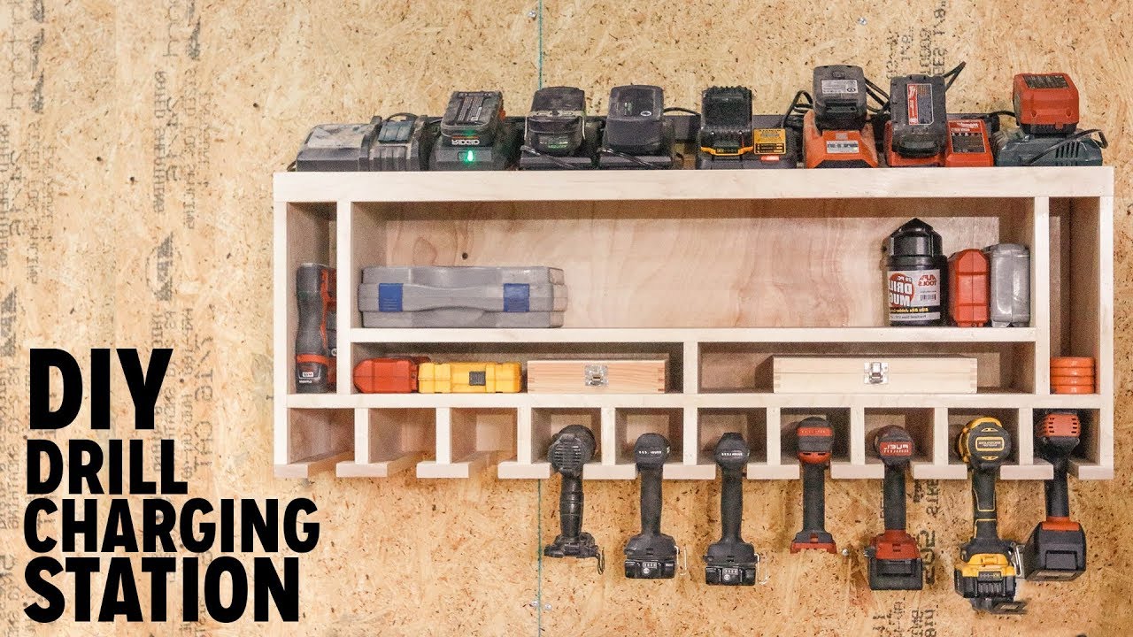 diy drill charging station