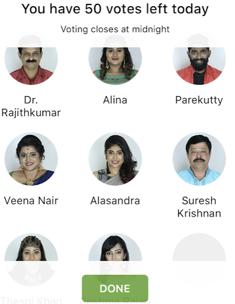 bigg boss malayalam season 2 voting results today