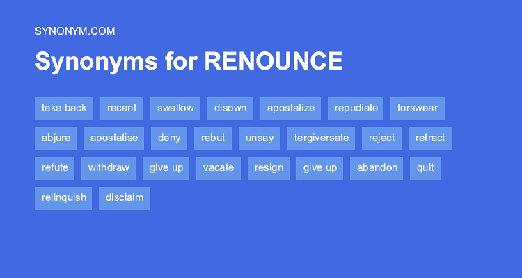 renounce synonym