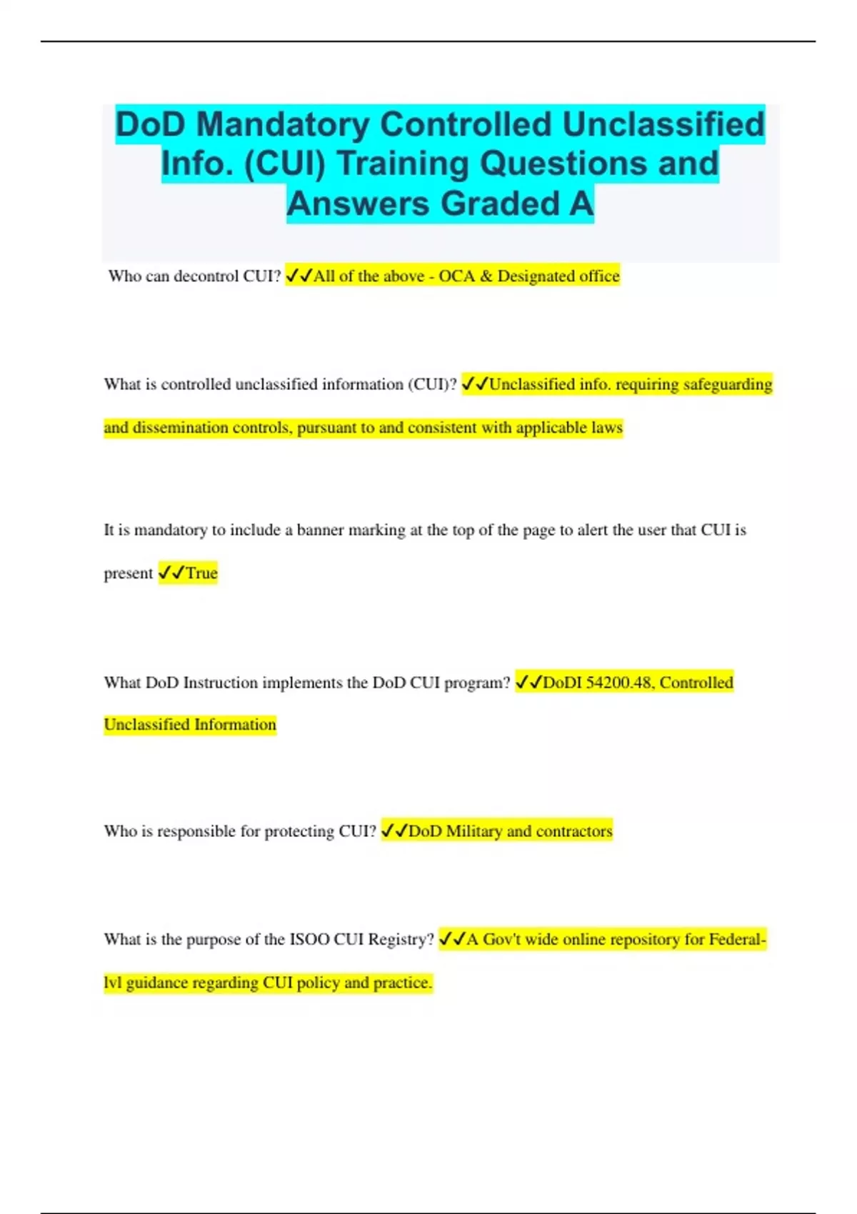 controlled unclassified information cbt